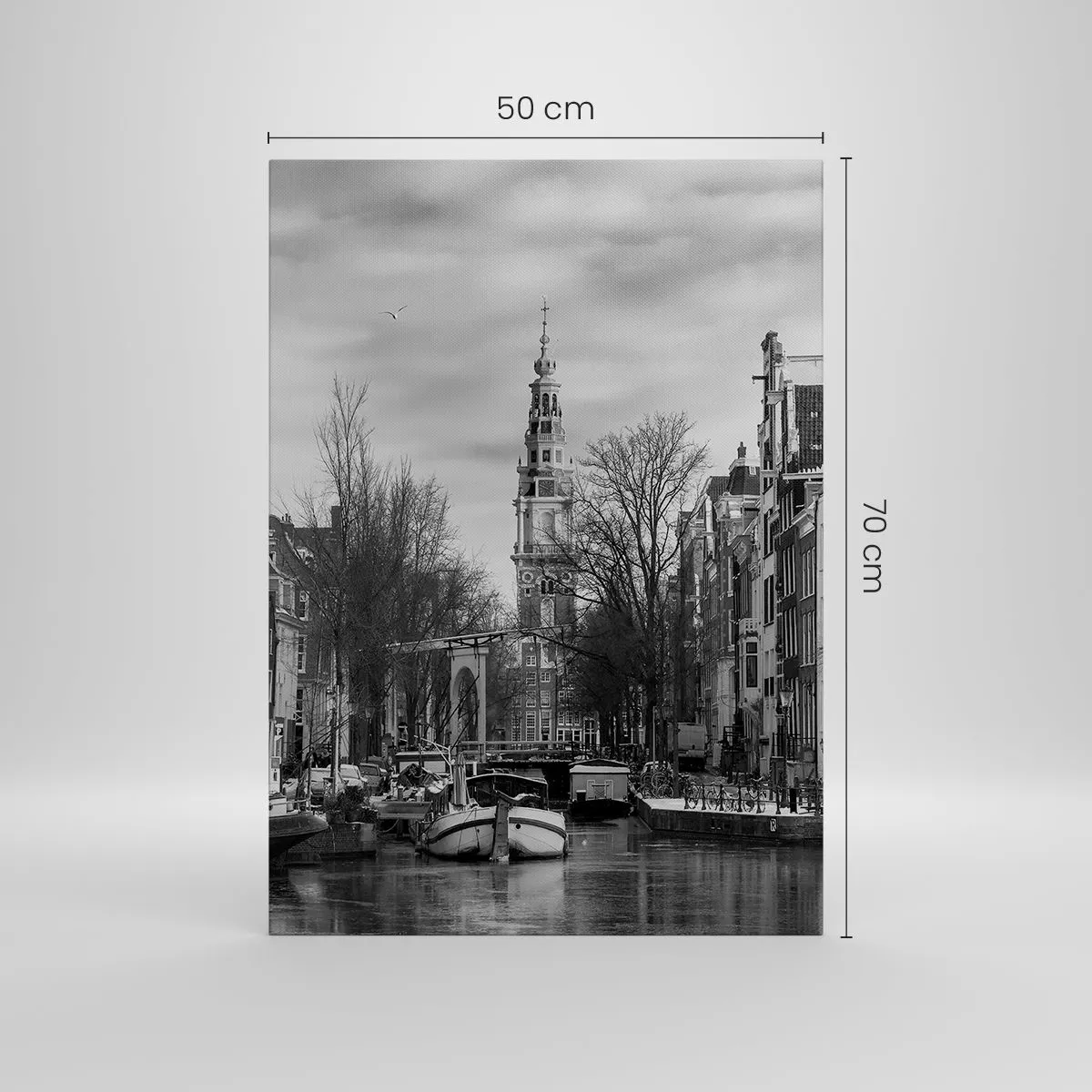 Lærredstryk - Billede på lærred - Amsterdam stemning - 50x70 cm