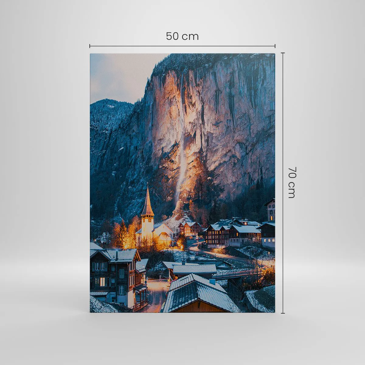 Lærredstryk - Billede på lærred - Vinterens lysende ånd - 50x70 cm