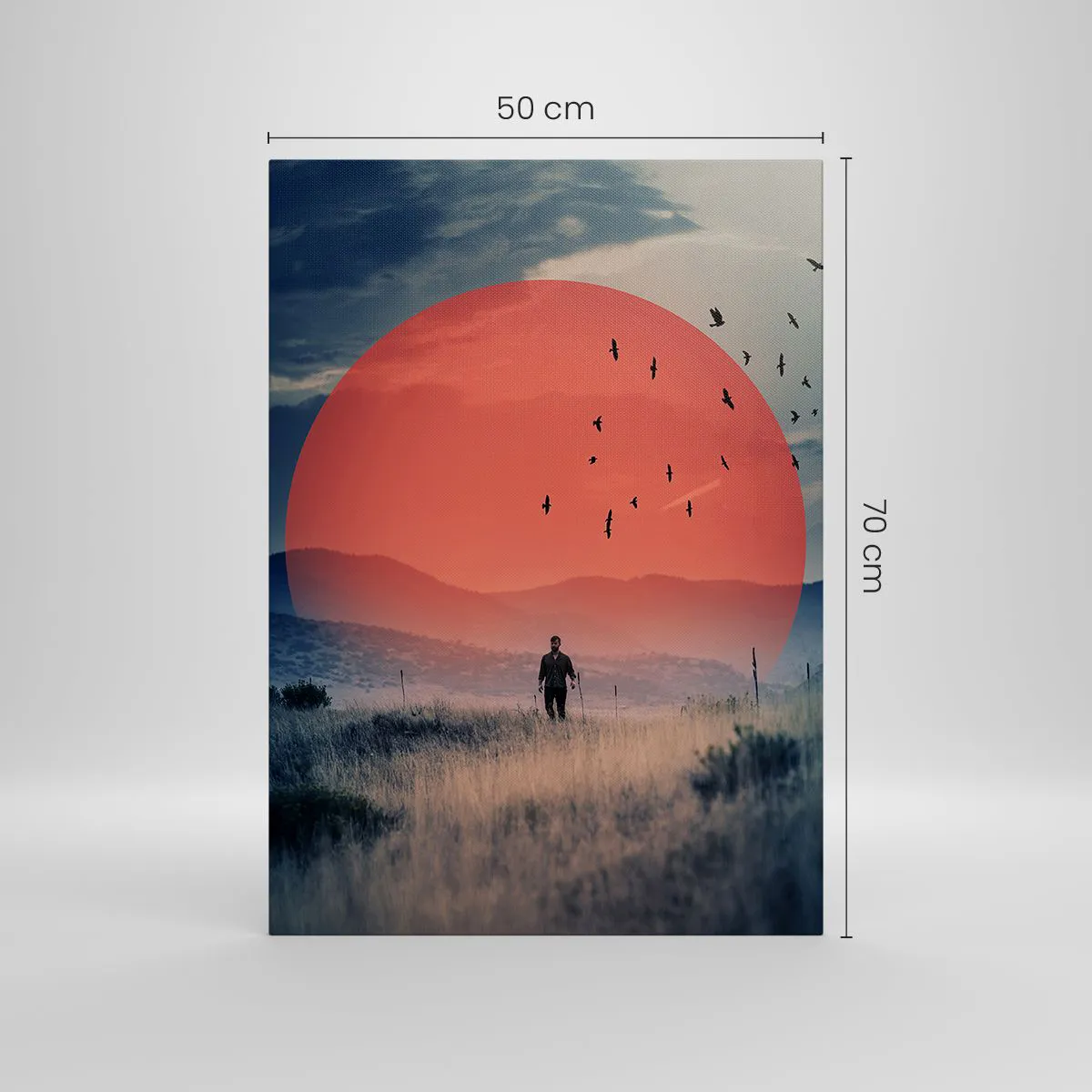 Lærredstryk - Billede på lærred - I sine elementer - 50x70 cm