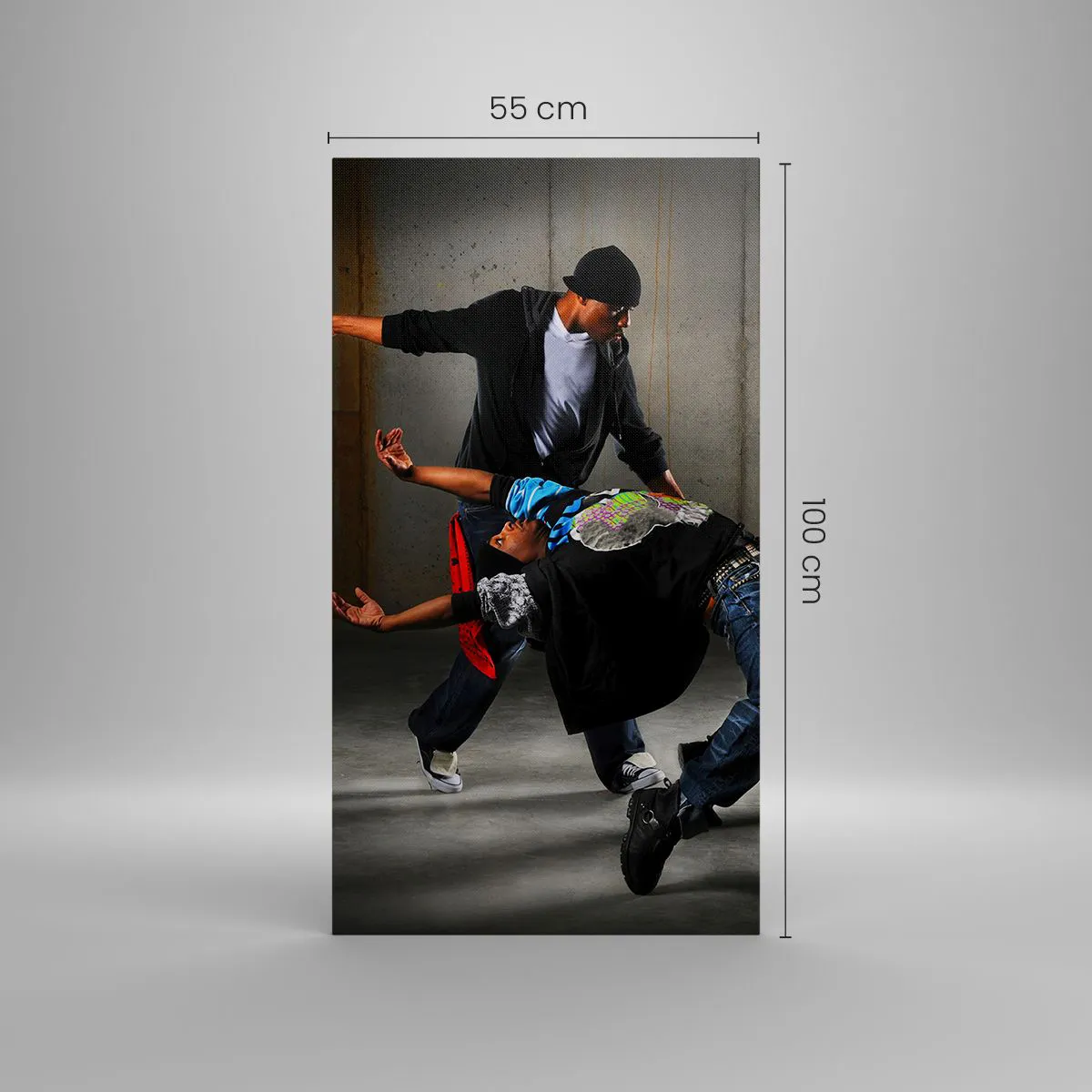 Impression sur toile - Image sur toile - Danser avec le vent de la rue - 55x100 cm