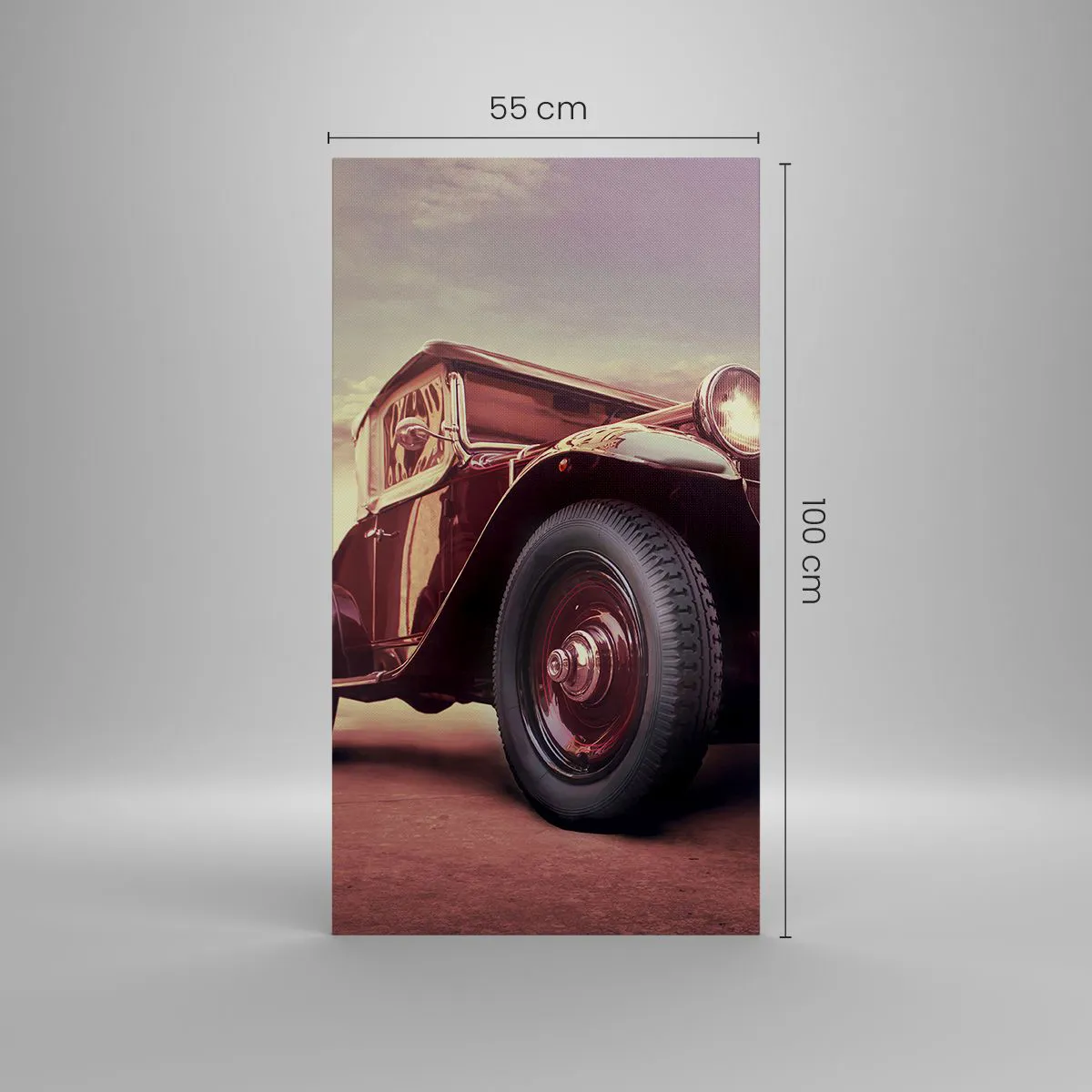 Canvas picture - Let's Drive to the Past - 55x100 cm