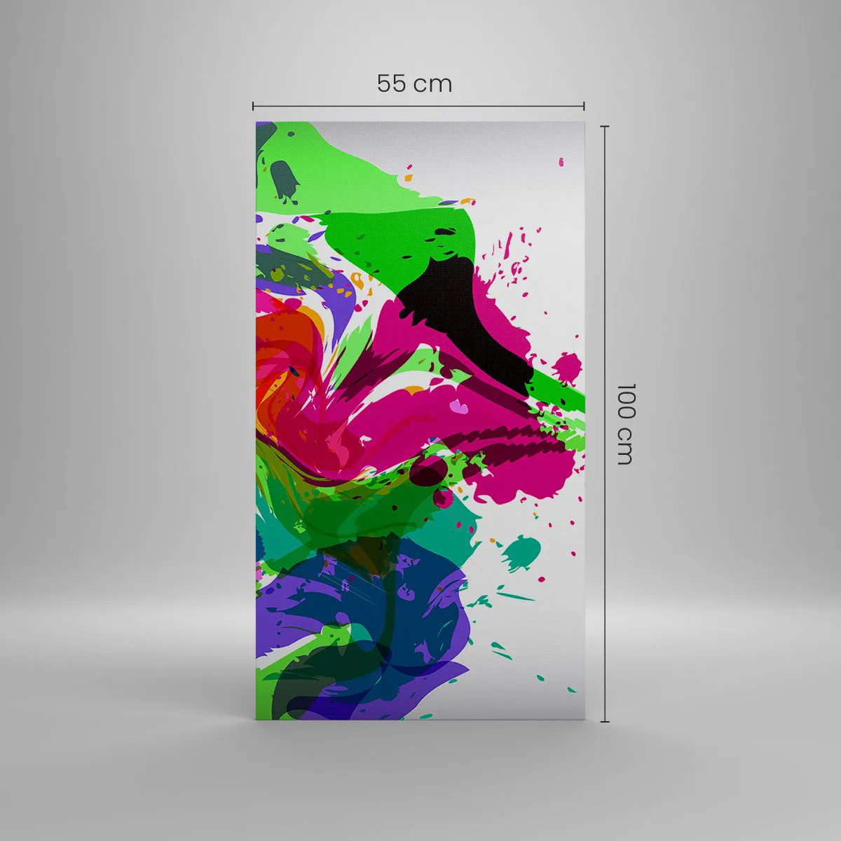 Obraz na płótnie - Opowieść w kolorach tęczy - 55x100 cm