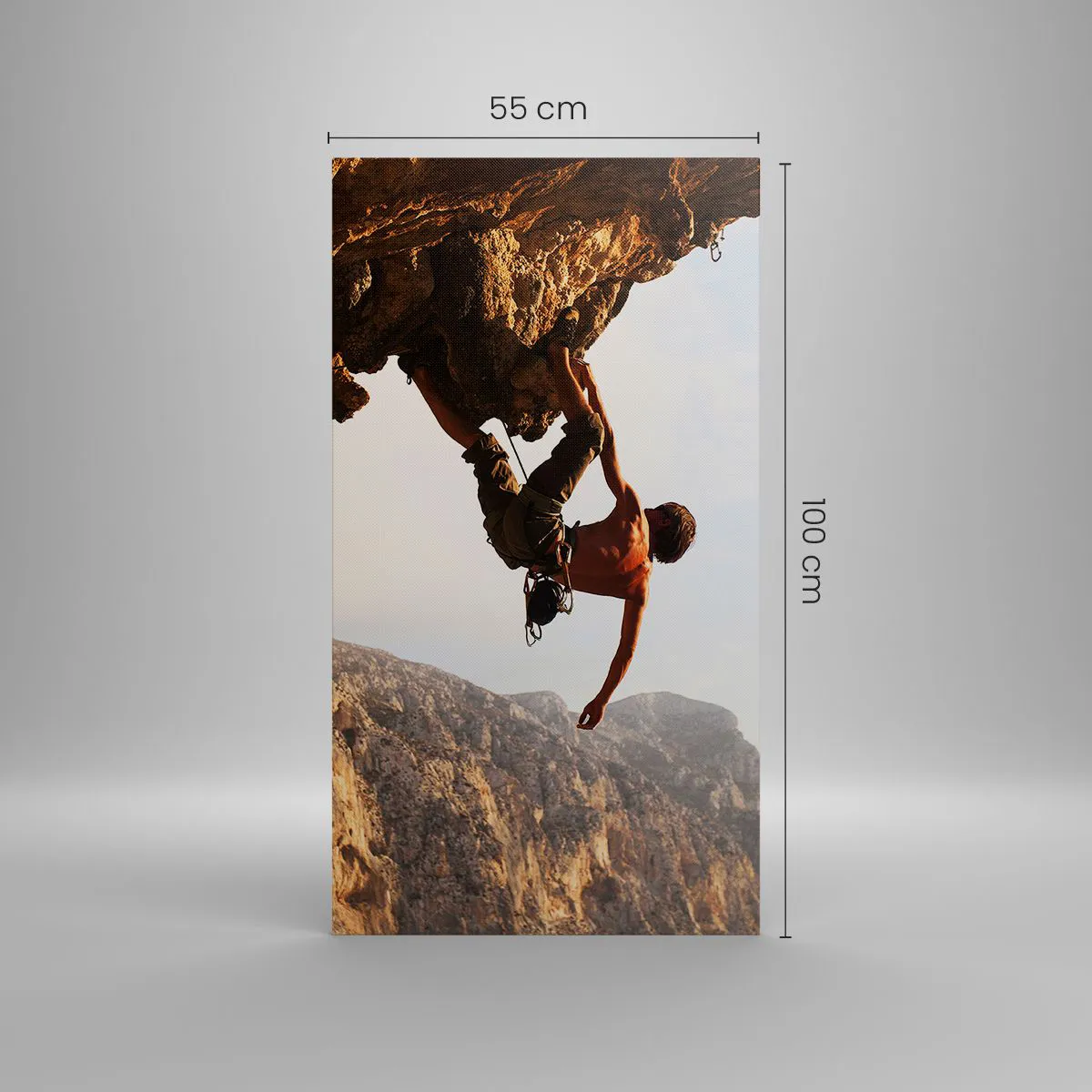 Canvas picture - The Whole World on a Sharp Cliff - 55x100 cm