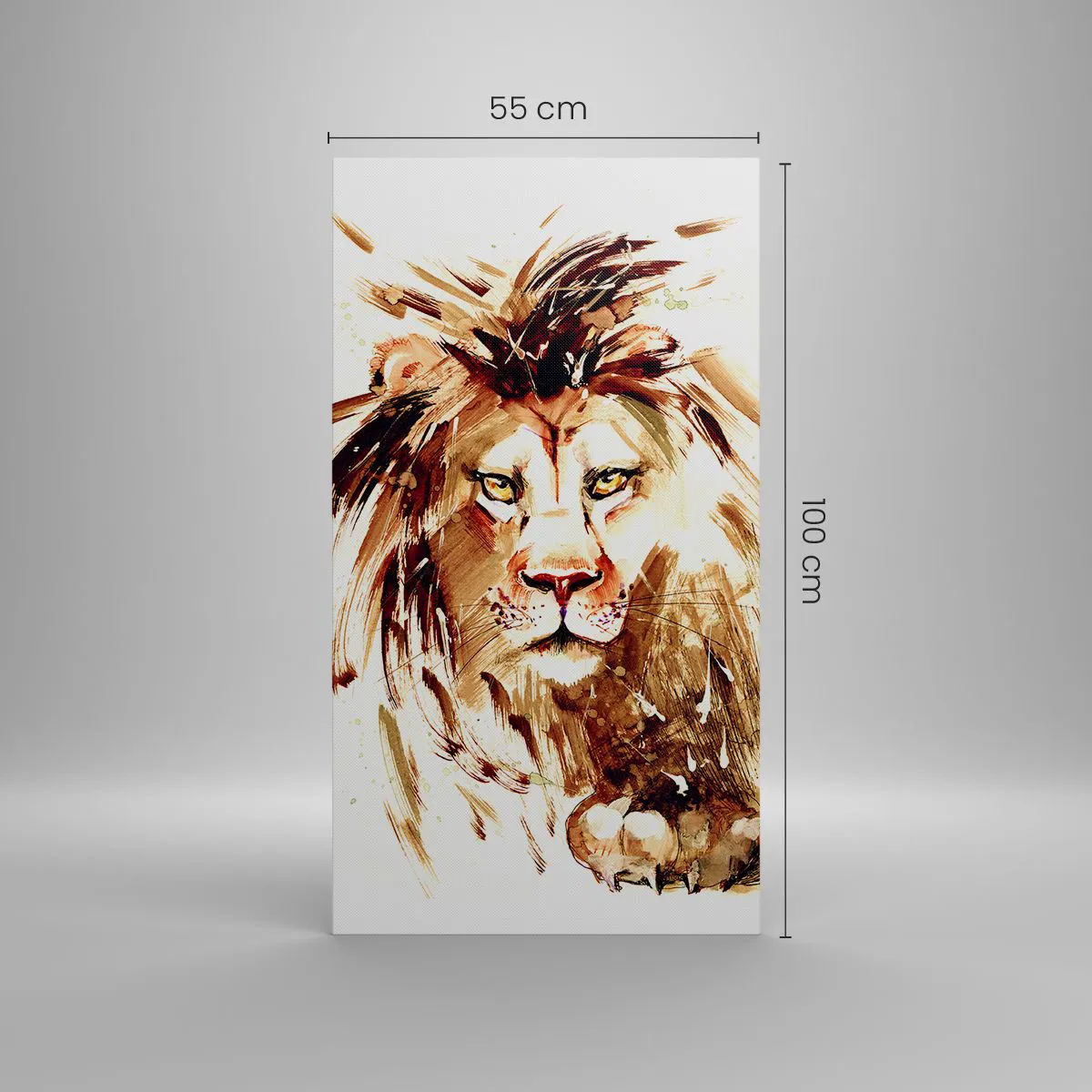 Lærredstryk - Billede på lærred - Styrke og værdighed - 55x100 cm