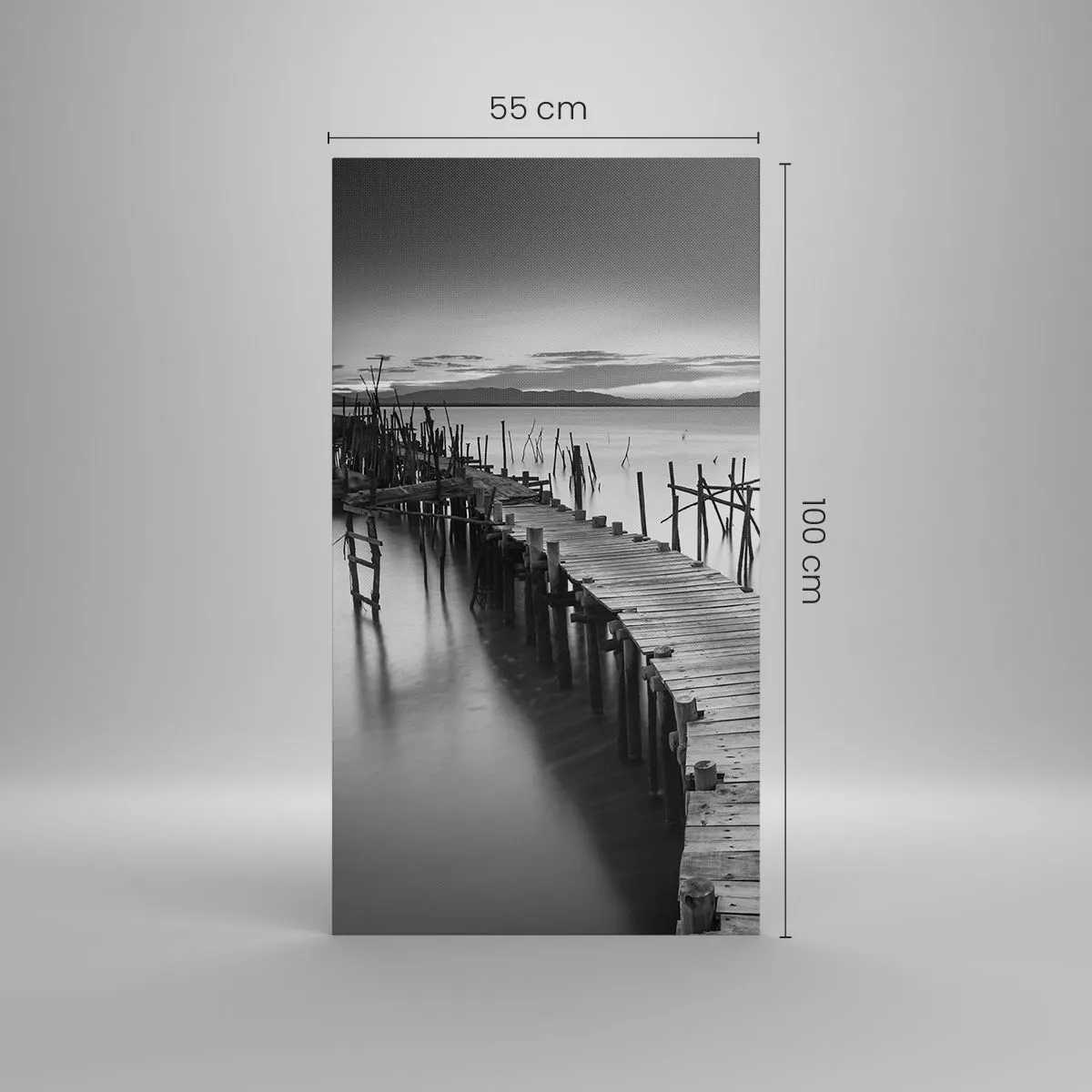 Obraz na płótnie - Spokój zapomnianego brzegu - 55x100 cm