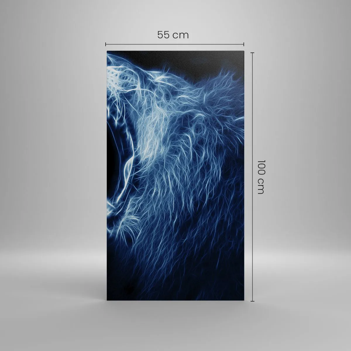 Schilderen op canvas - De vurige toorn van de koning - 55x100 cm