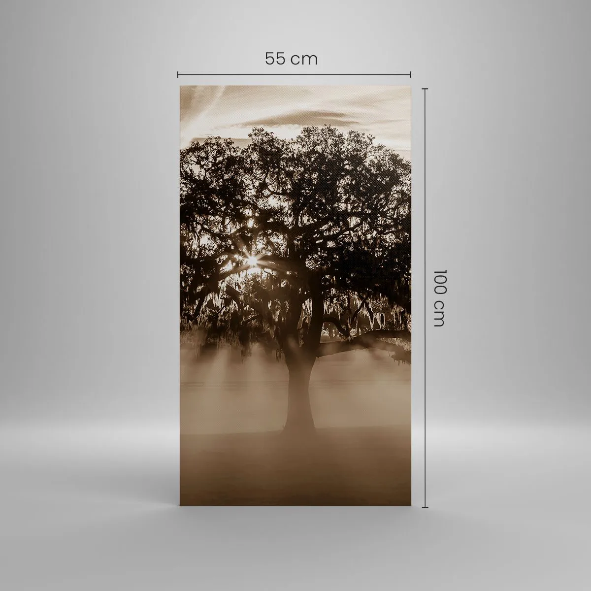 Obraz na płótnie - Drzewo wiadomości samego dobrego - 55x100 cm