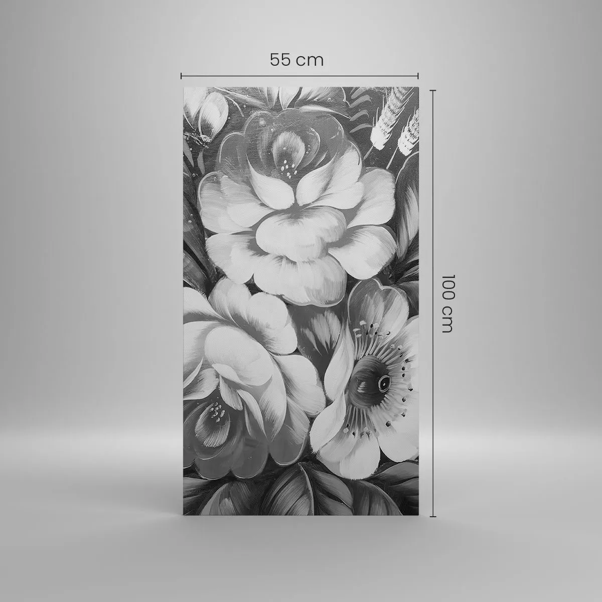 Cuadro sobre lienzo - Impresión de Imagen - Hermoso incluso en el gris - 55x100 cm