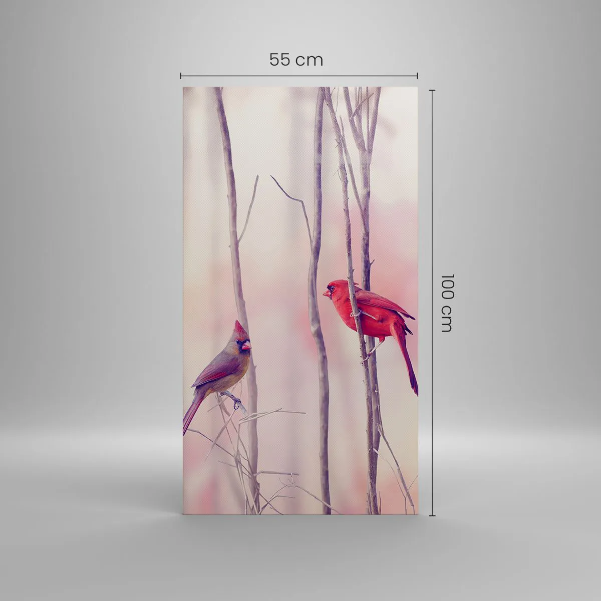 Cuadro sobre lienzo - Impresión de Imagen - Historia de un bosque rosa - 55x100 cm