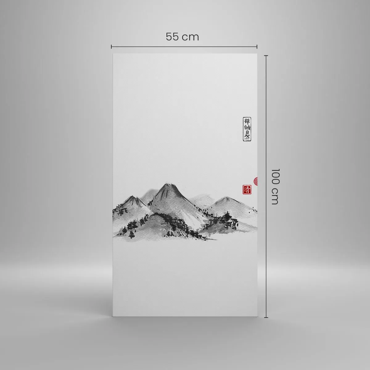 Quadro em tela - Para além do vale - 55x100 cm