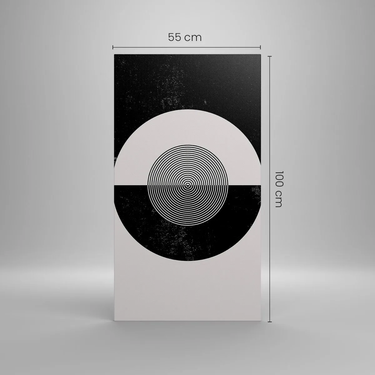 Obraz na plátne - Harmónia v čiernej a bielej - 55x100 cm