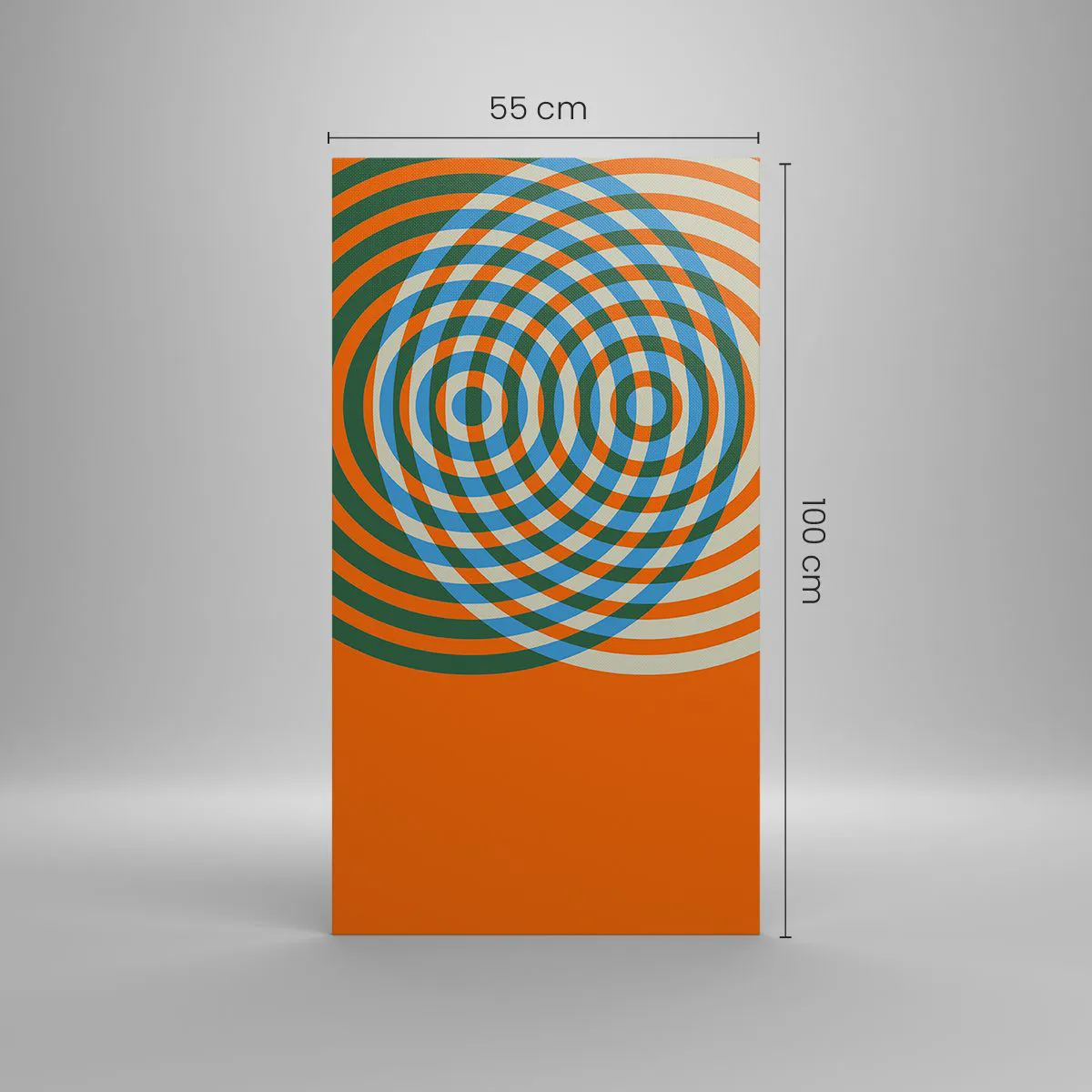 Obraz na płótnie - Abstrakcyjna wariacja kolista - 55x100 cm