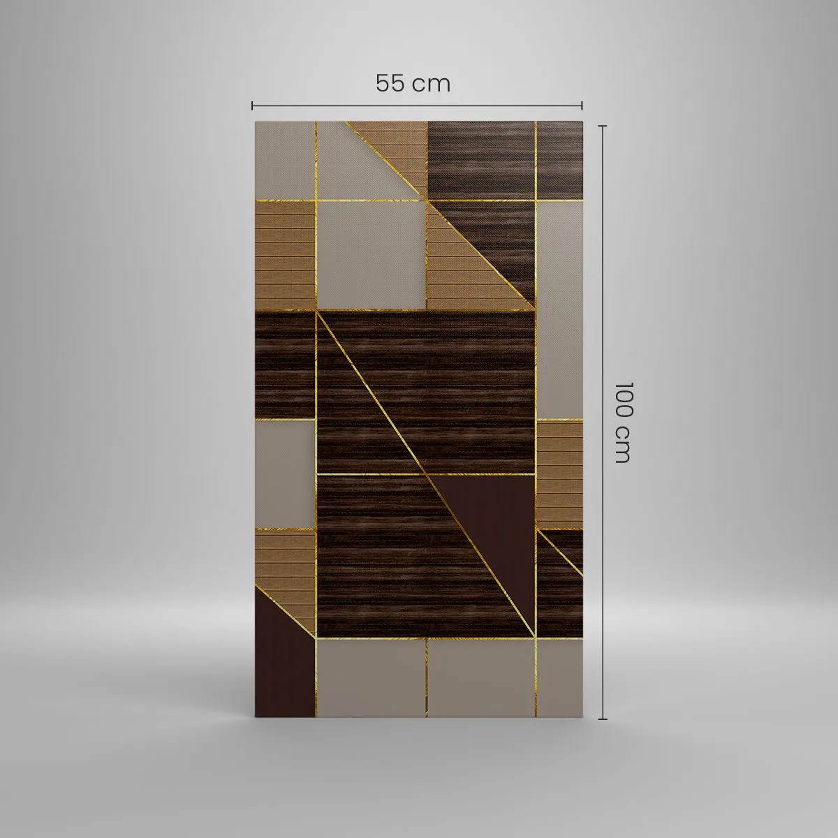 Obraz na płótnie - Mozaika brązów i złota - 55x100 cm
