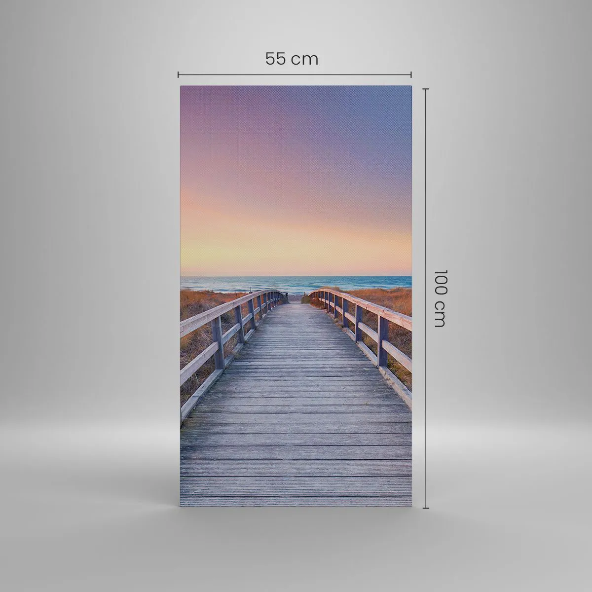 Impression sur toile - Image sur toile - Aurore baltique du soir - 55x100 cm