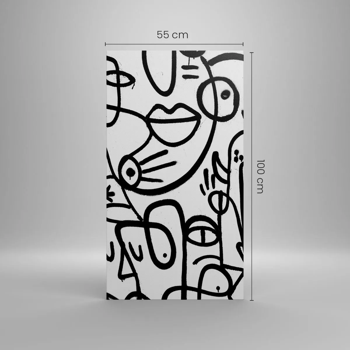 Obraz na plátně - Tváře a přeludy - 55x100 cm