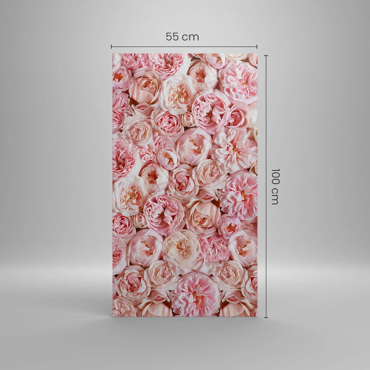 Obraz na plátne - Vydláždená ružami - 55x100 cm