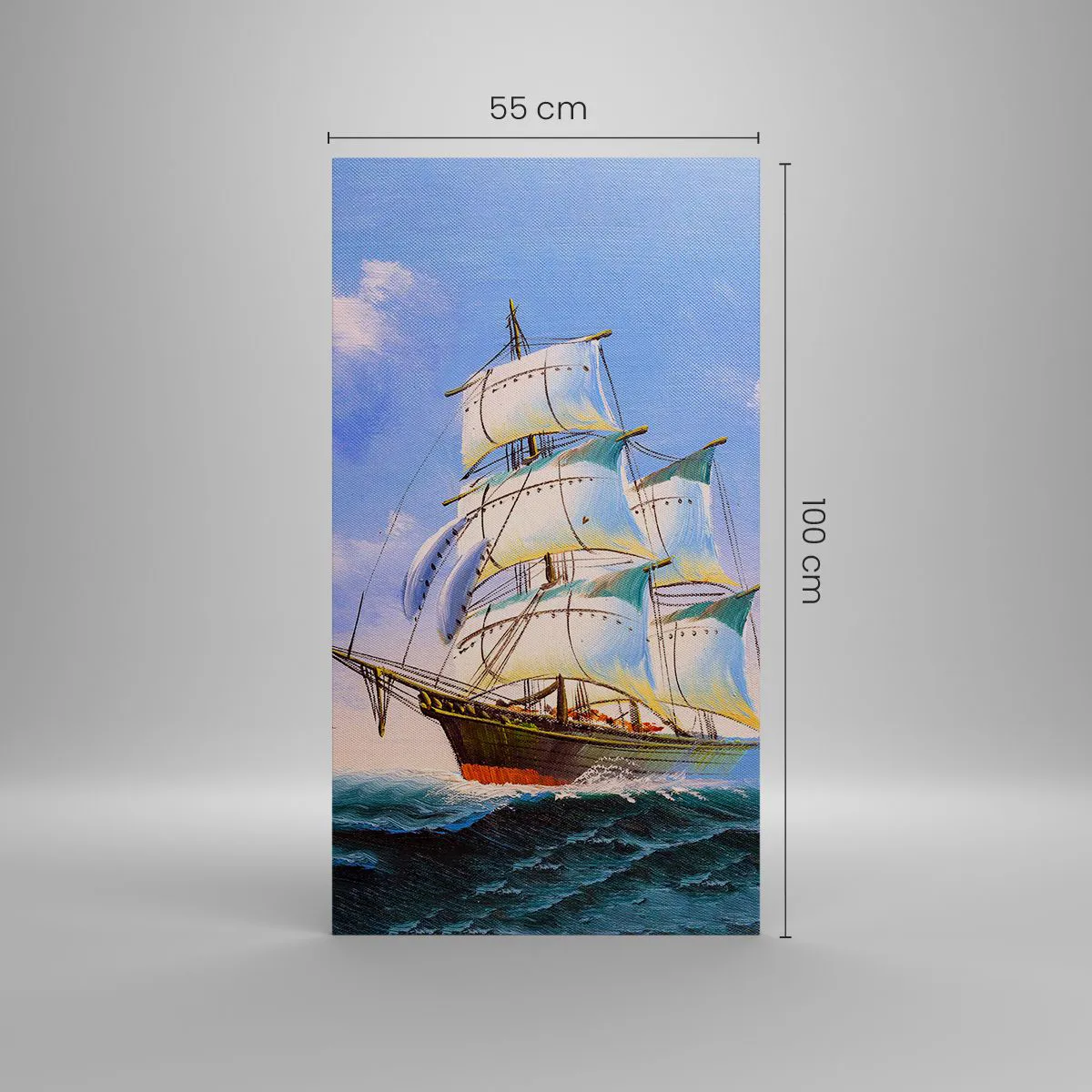 Cuadro sobre lienzo - Impresión de Imagen - Orgulloso con el viento - 55x100 cm