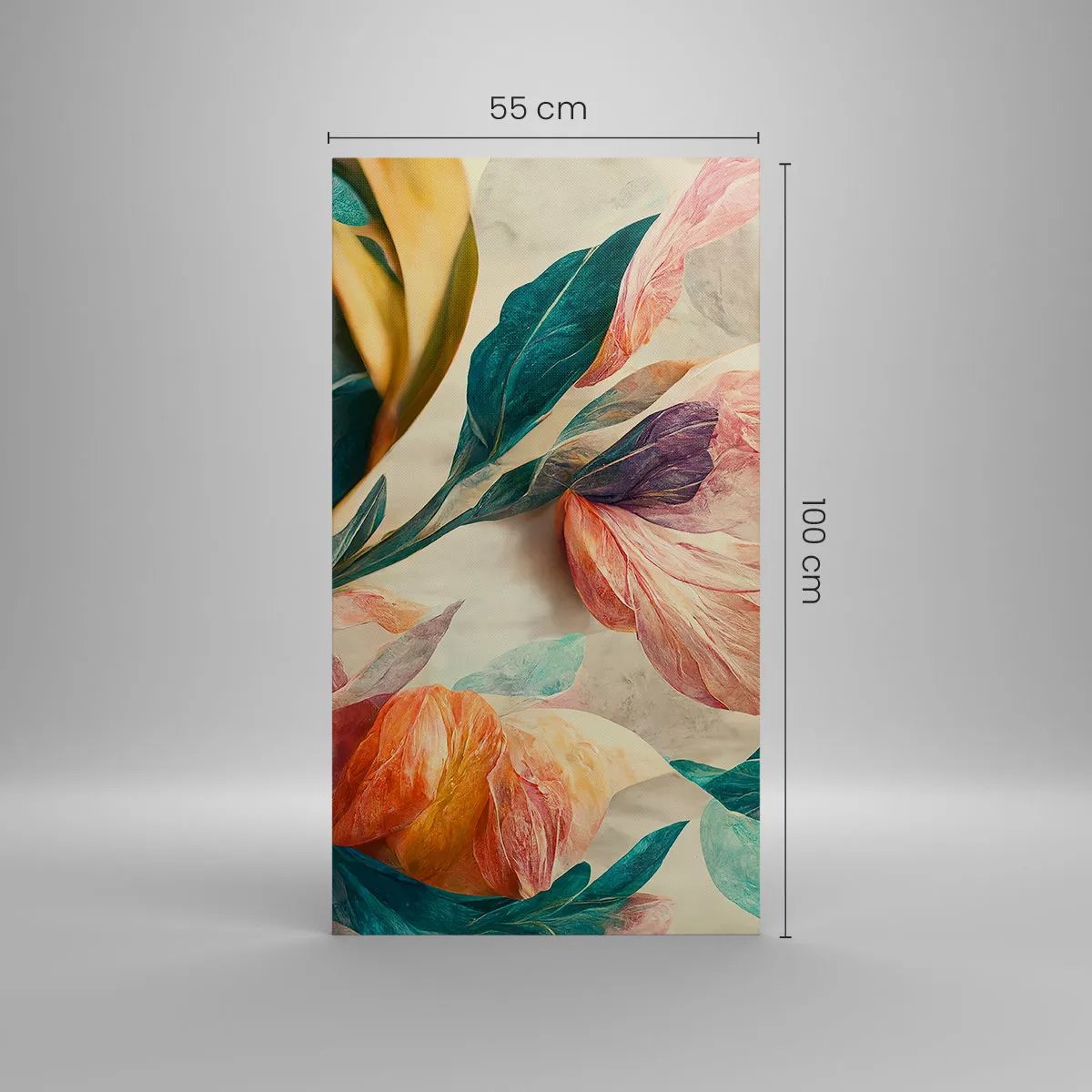 Impression sur toile - Image sur toile - Fleurs des îles du sud - 55x100 cm