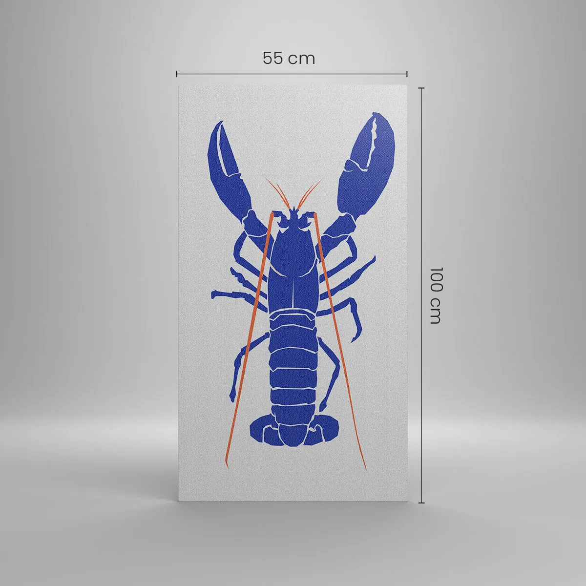 Lærredstryk - Billede på lærred - Hummer udsøgt i granatæble - 55x100 cm