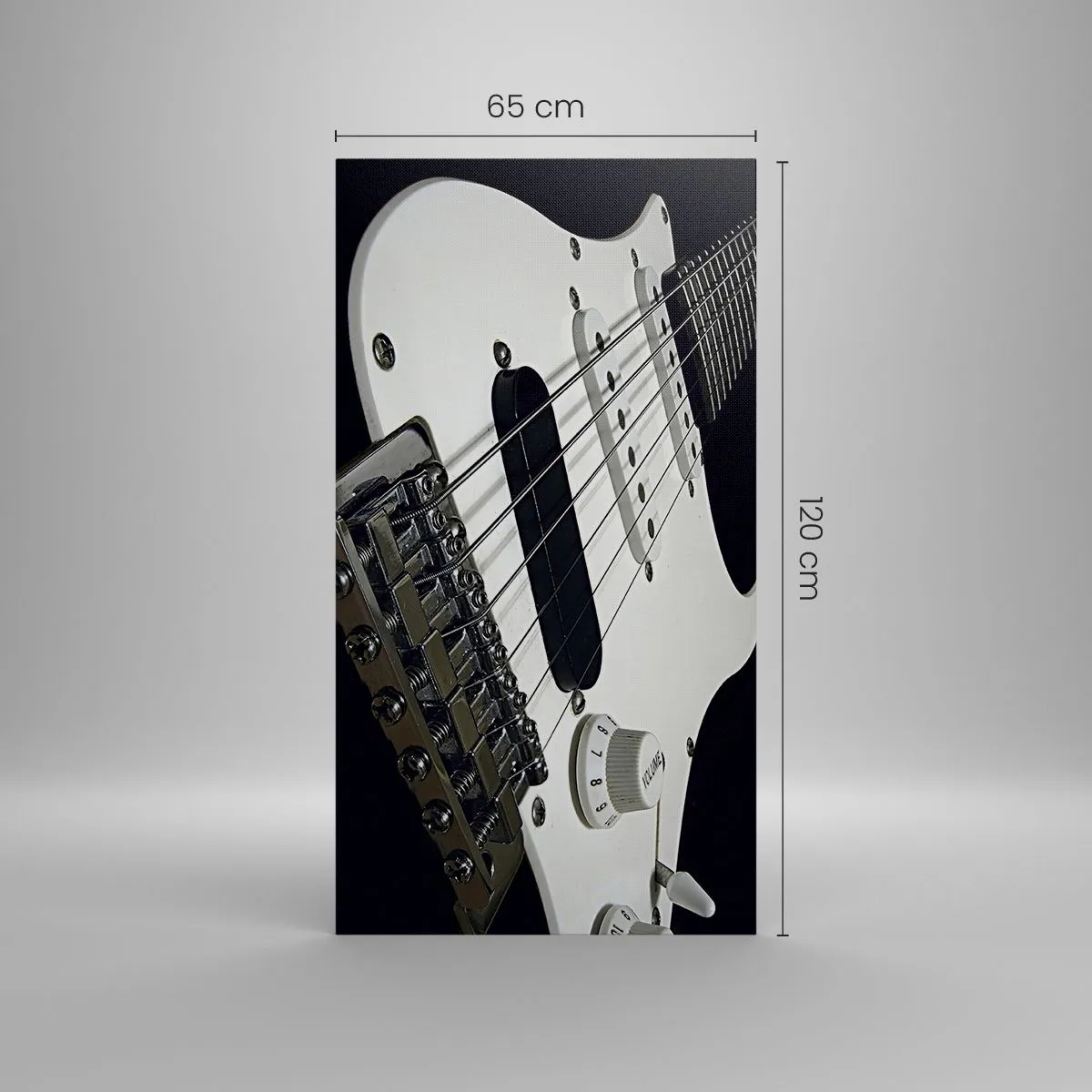 Impression sur toile - Image sur toile - Son caché en blanc - 65x120 cm