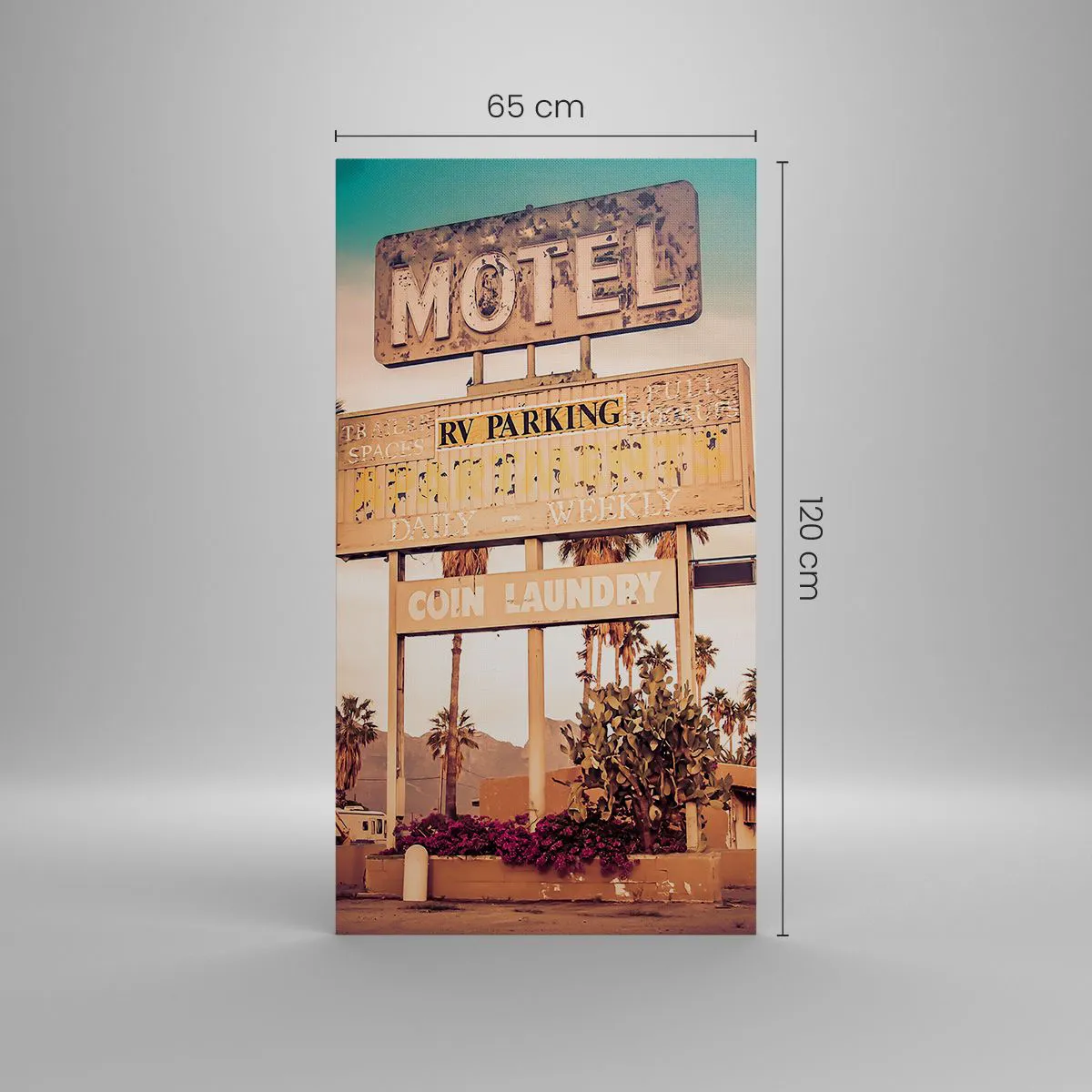 Lærredstryk - Billede på lærred - Her er tiden standset - 65x120 cm