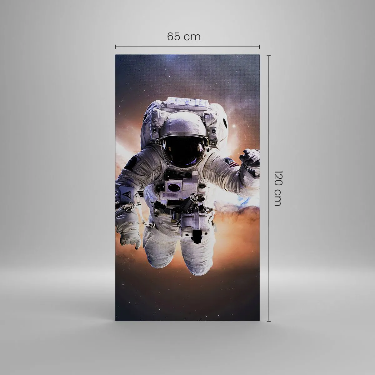 Impression sur toile - Image sur toile - Salutations de l'espace - 65x120 cm