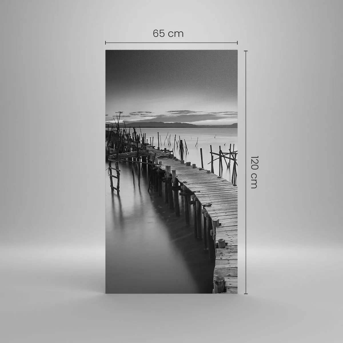 Obraz na płótnie - Spokój zapomnianego brzegu - 65x120 cm