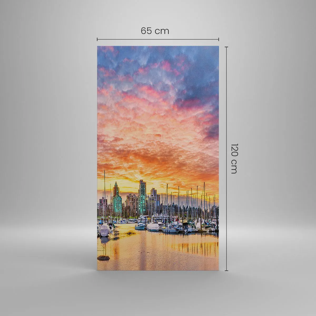 Bild auf Leinwand - Leinwandbild - Die Stadt der tausend Seefahrer - 65x120 cm