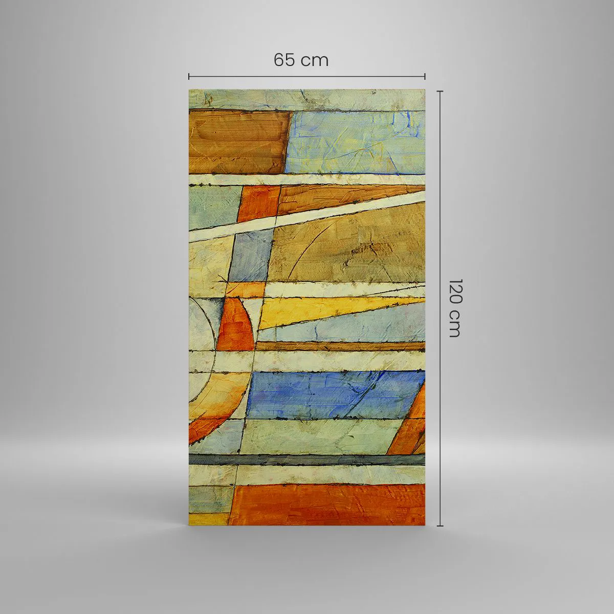 Tablou pe pânză - Cubismul în construcție - 65x120 cm