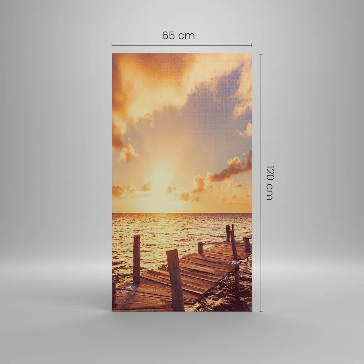 Cuadro sobre lienzo - Impresión de Imagen - Una tierra dorada de dulzura - 65x120 cm