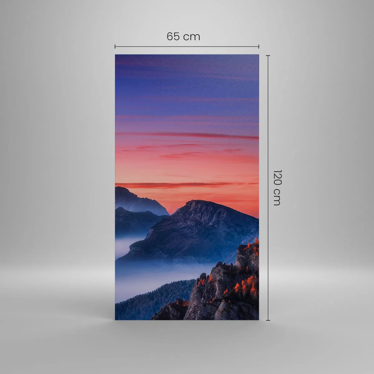 Obraz na płótnie - Nad dolinami - 65x120 cm