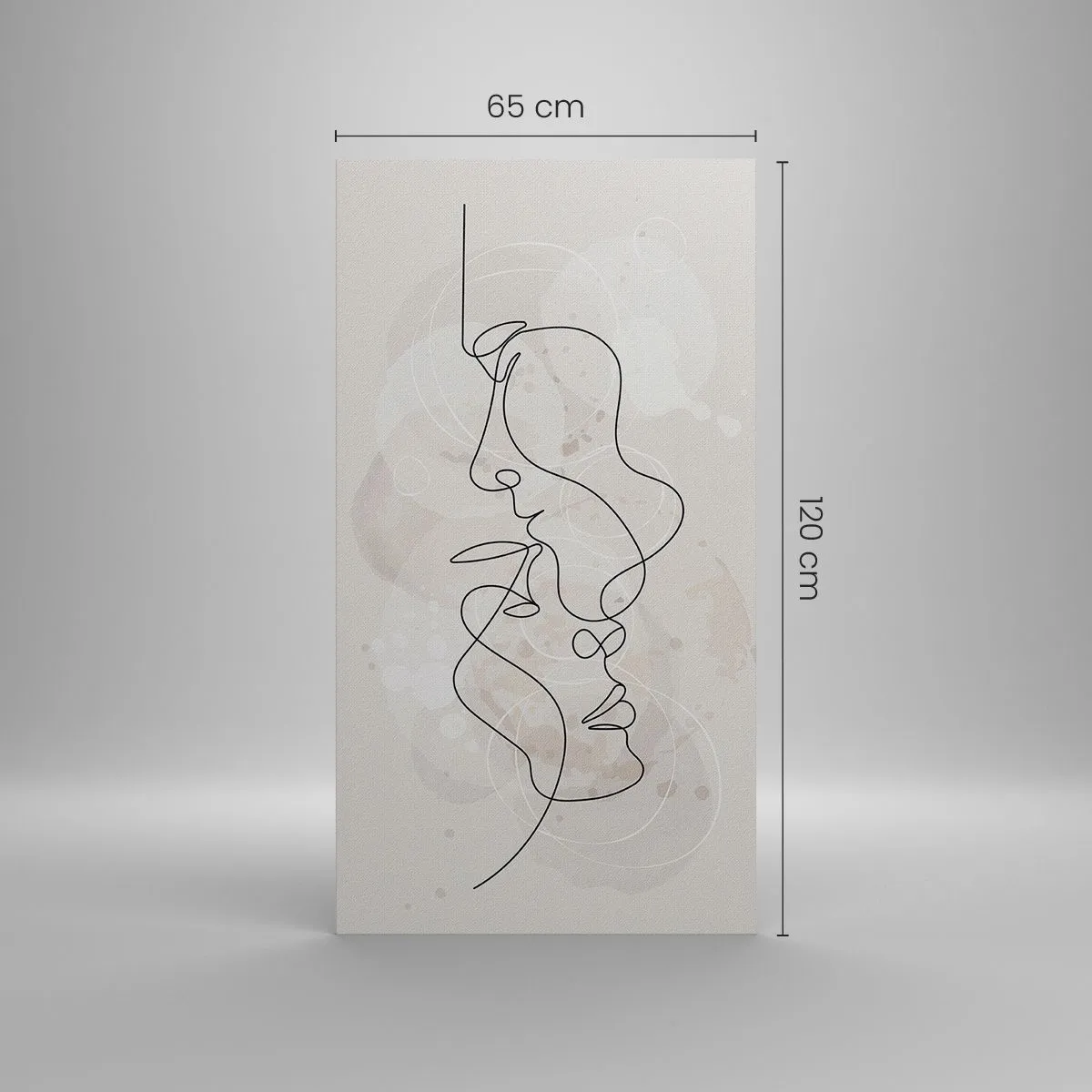 Impression sur toile - Image sur toile - Emmêlé dans une étreinte - 65x120 cm