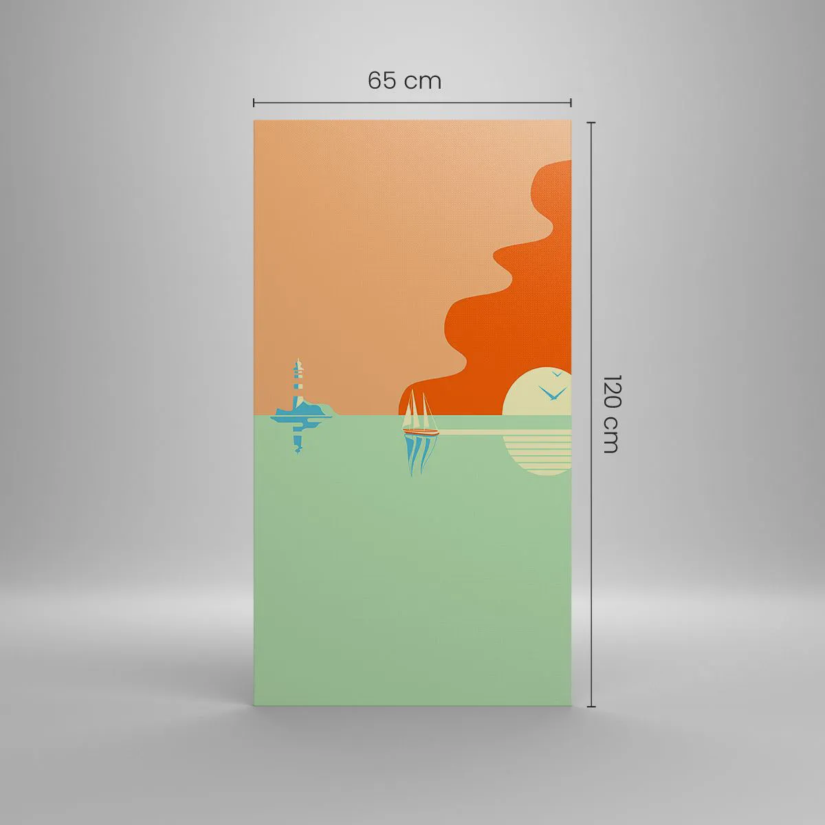 Lærredstryk - Billede på lærred - Det perfekte havlandskab - 65x120 cm