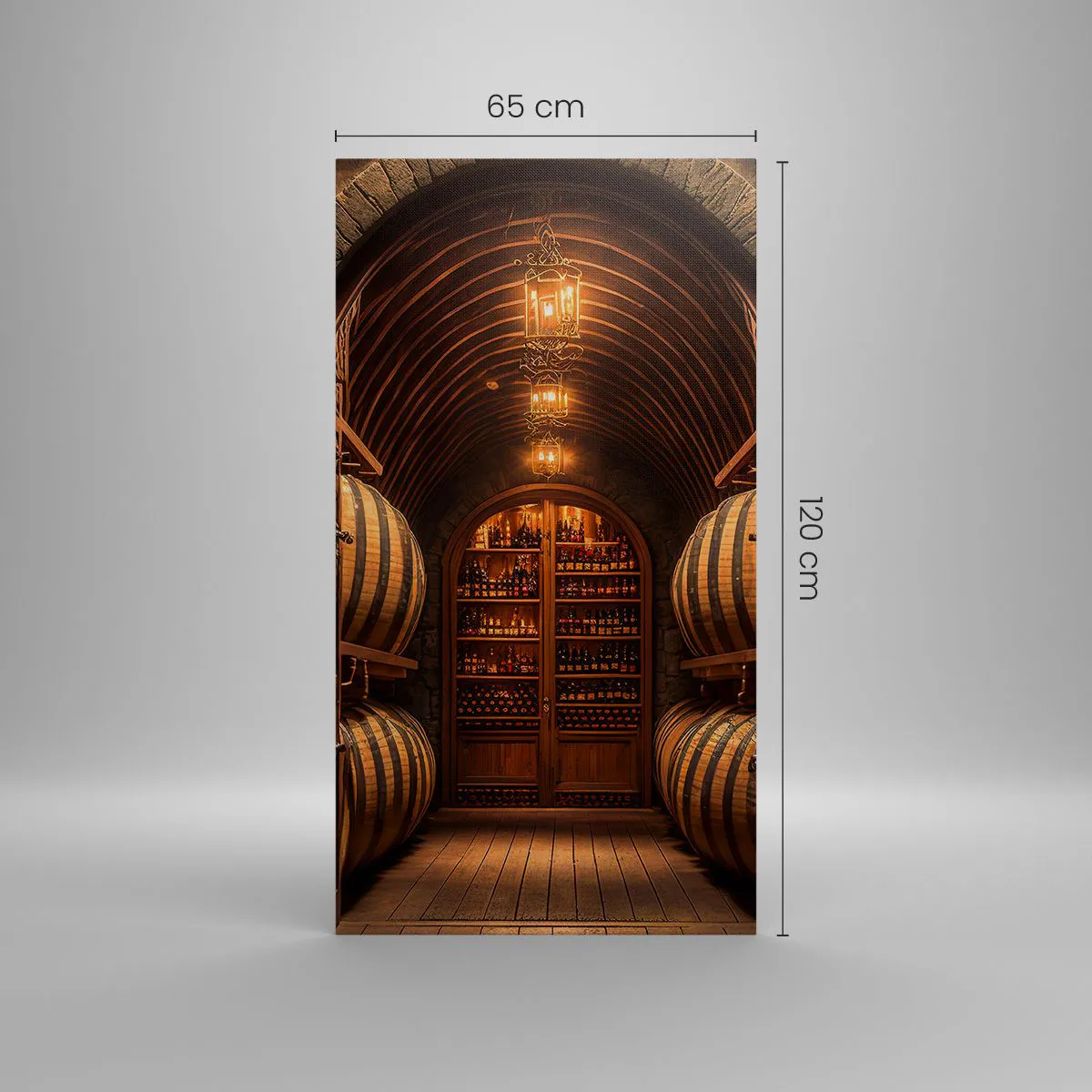 Obraz na płótnie - Klimatyczna piwnica - 65x120 cm