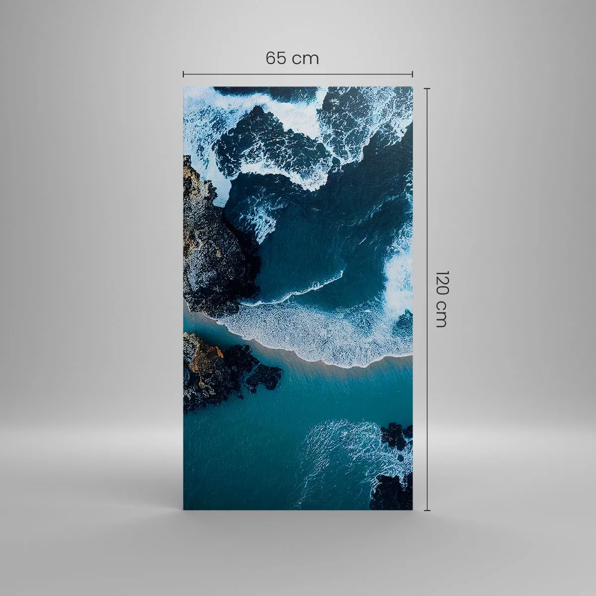 Impression sur toile - Image sur toile - Enveloppé par les vagues - 65x120 cm