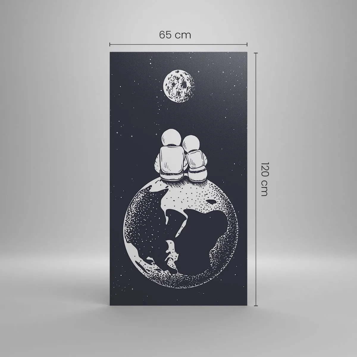 Canvas picture - Cosmic Love Story - 65x120 cm