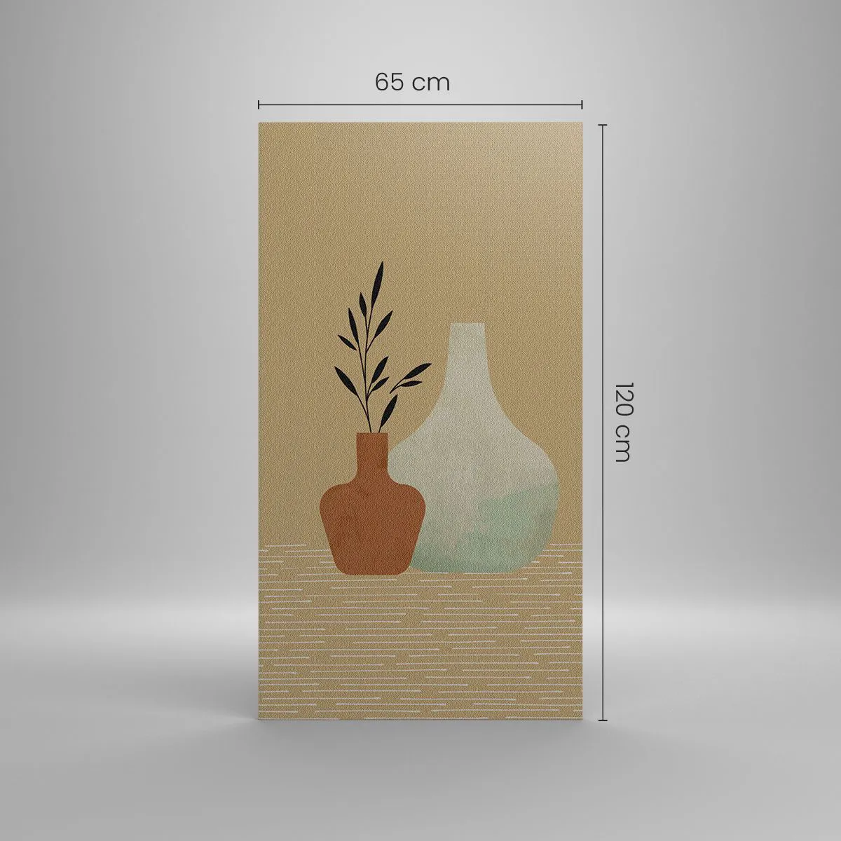 Bild auf Leinwand - Leinwandbild - Vase und ihre Idee - 65x120 cm