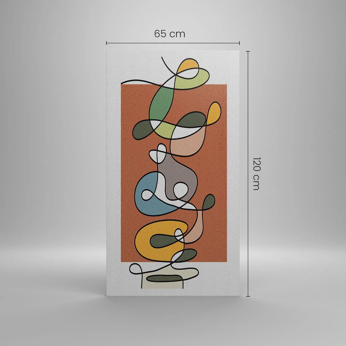 Impression sur toile - Image sur toile - Abstraction : danse colorée - 65x120 cm