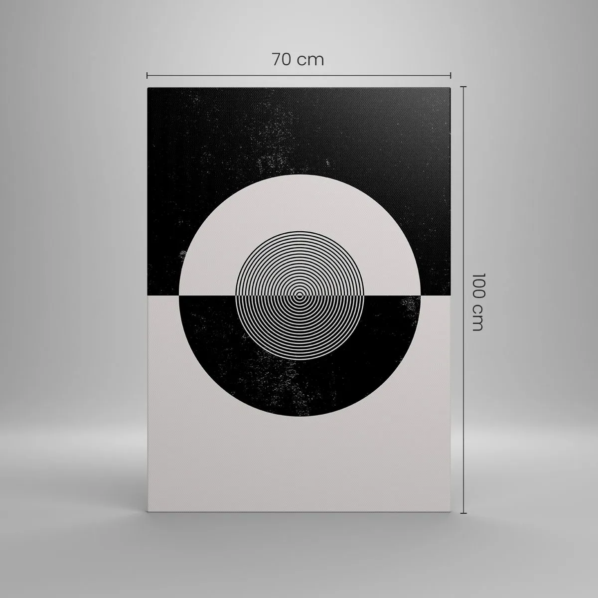 Lærredstryk - Billede på lærred - Harmoni i sort og hvidt - 70x100 cm