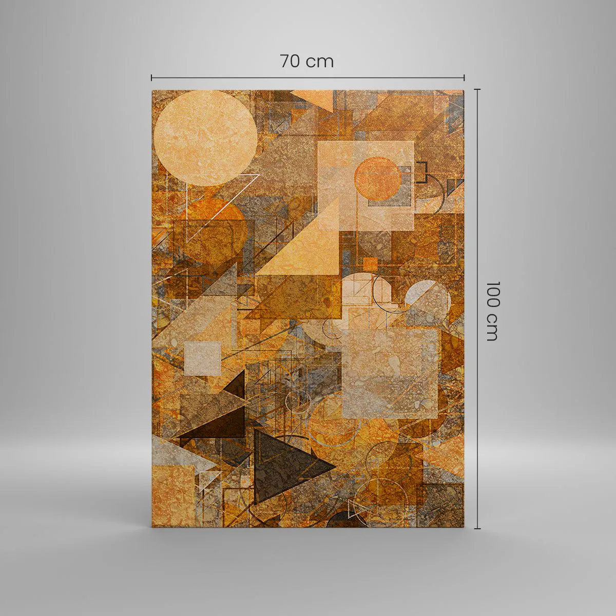 Canvas picture - Cubist Study in Brown - 70x100 cm