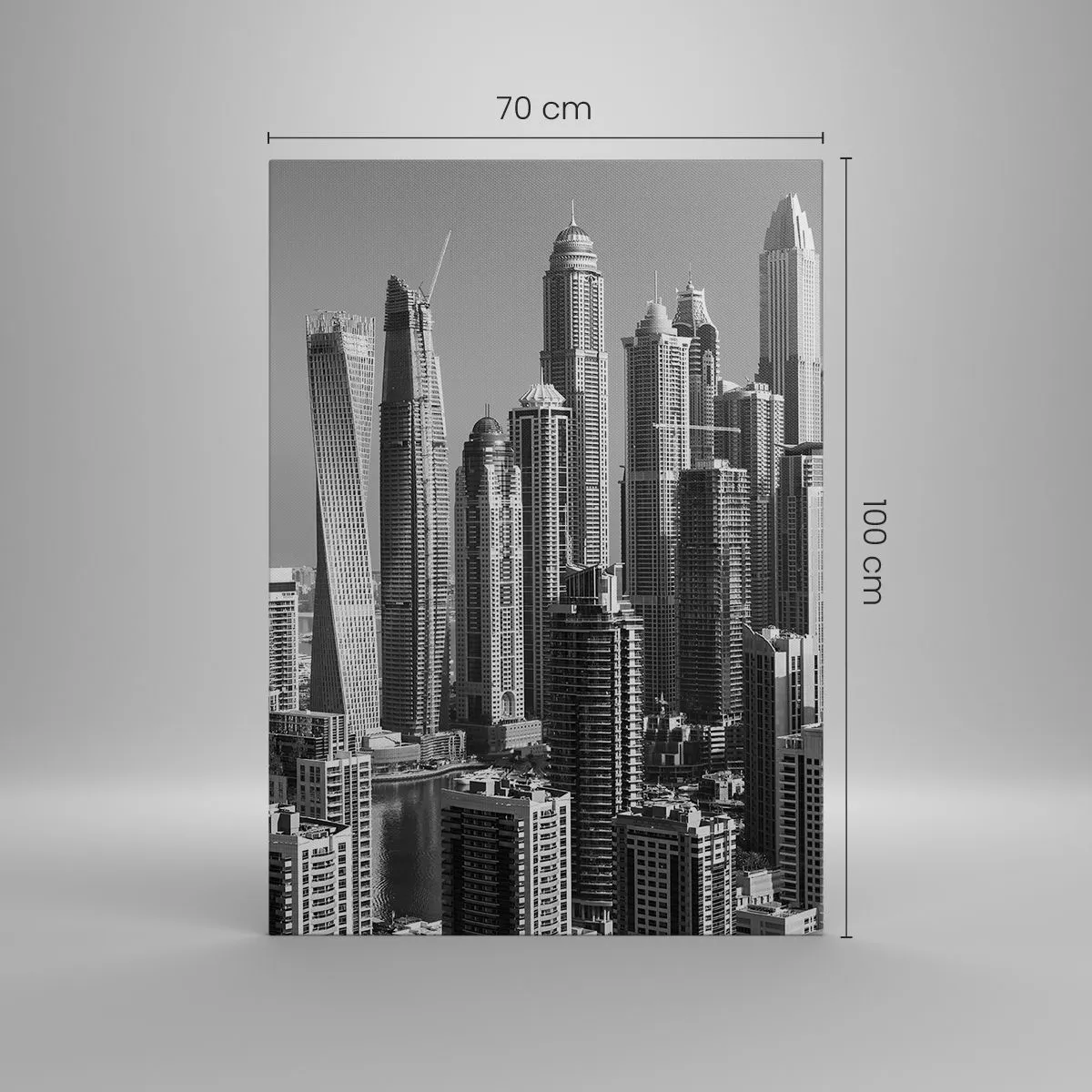 Schilderen op canvas - Stad in de woestijn - 70x100 cm