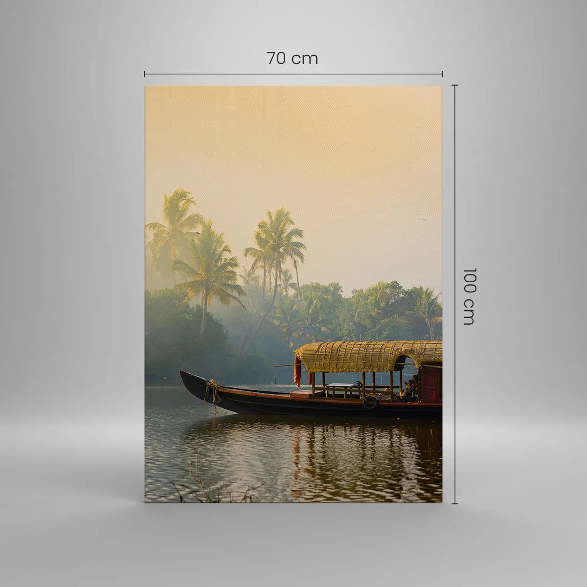 Quadro em tela - Casa no rio - 70x100 cm