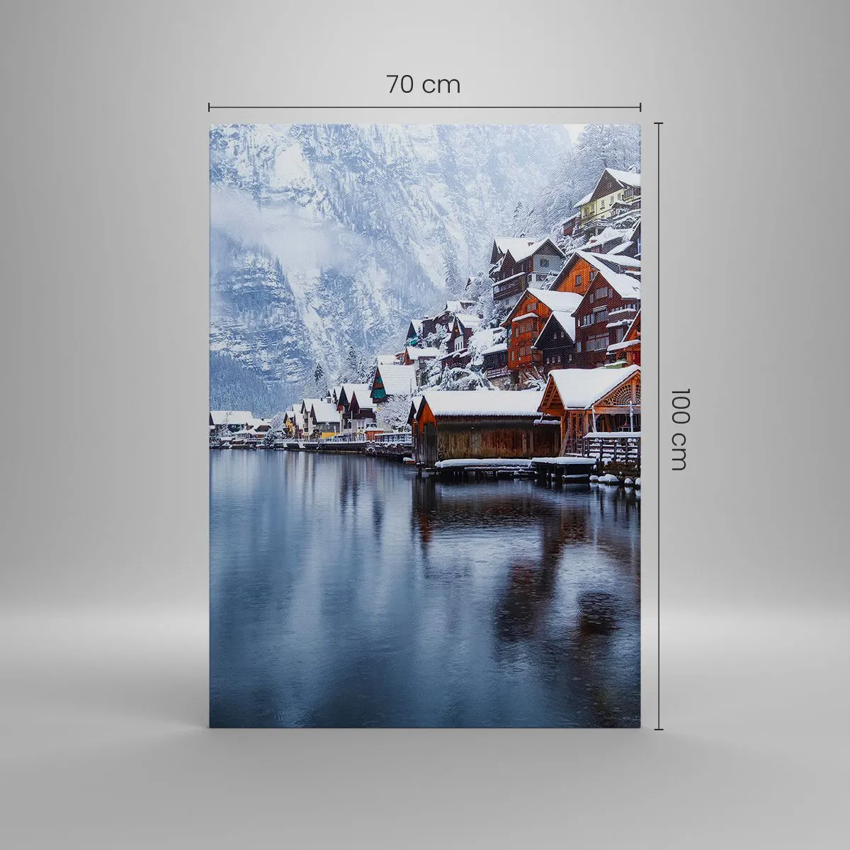 Canvastavla - Bild på duk - I vinterns dräkt - 70x100 cm