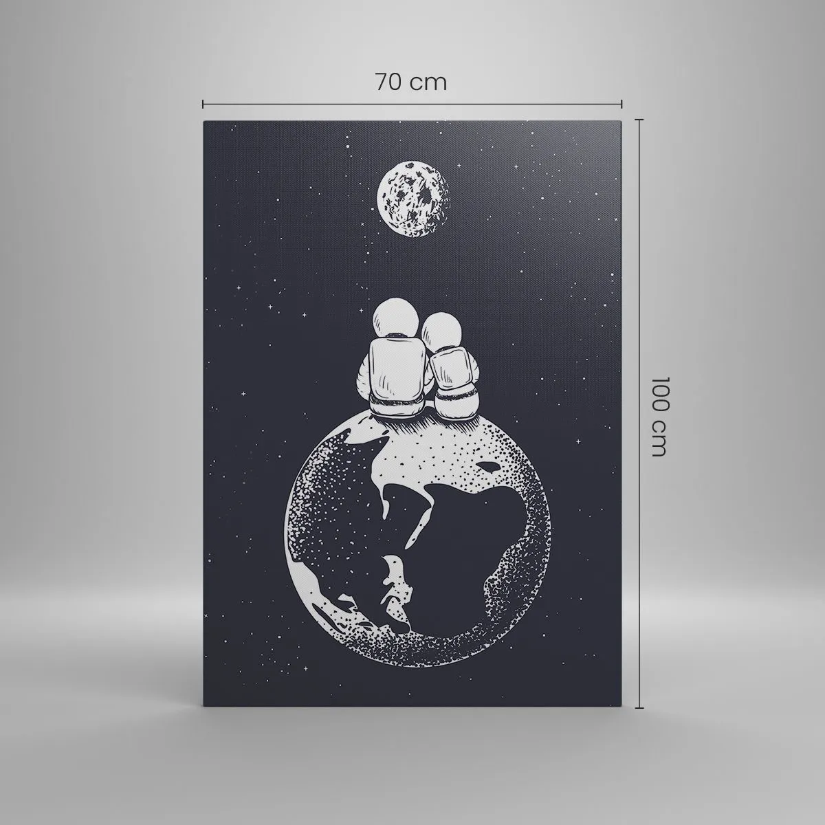 Canvas picture - Cosmic Love Story - 70x100 cm