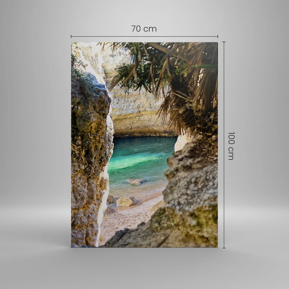 Impression sur toile - Image sur toile - Baie turquoise - 70x100 cm