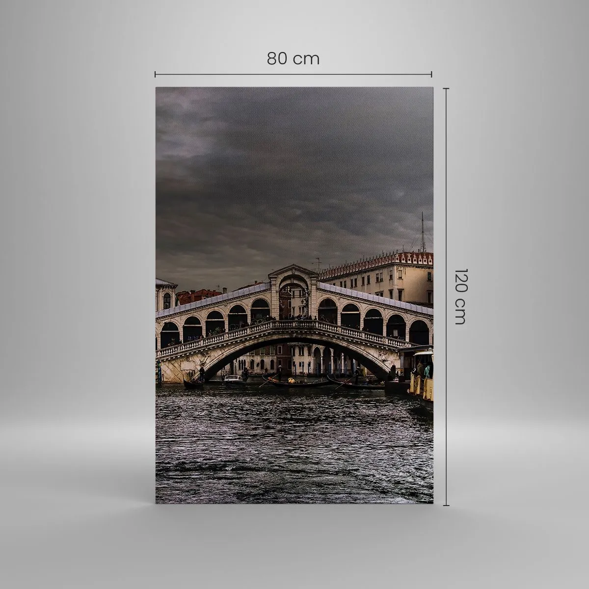 Lærredstryk - Billede på lærred - Løftet om en venetiansk aften - 80x120 cm