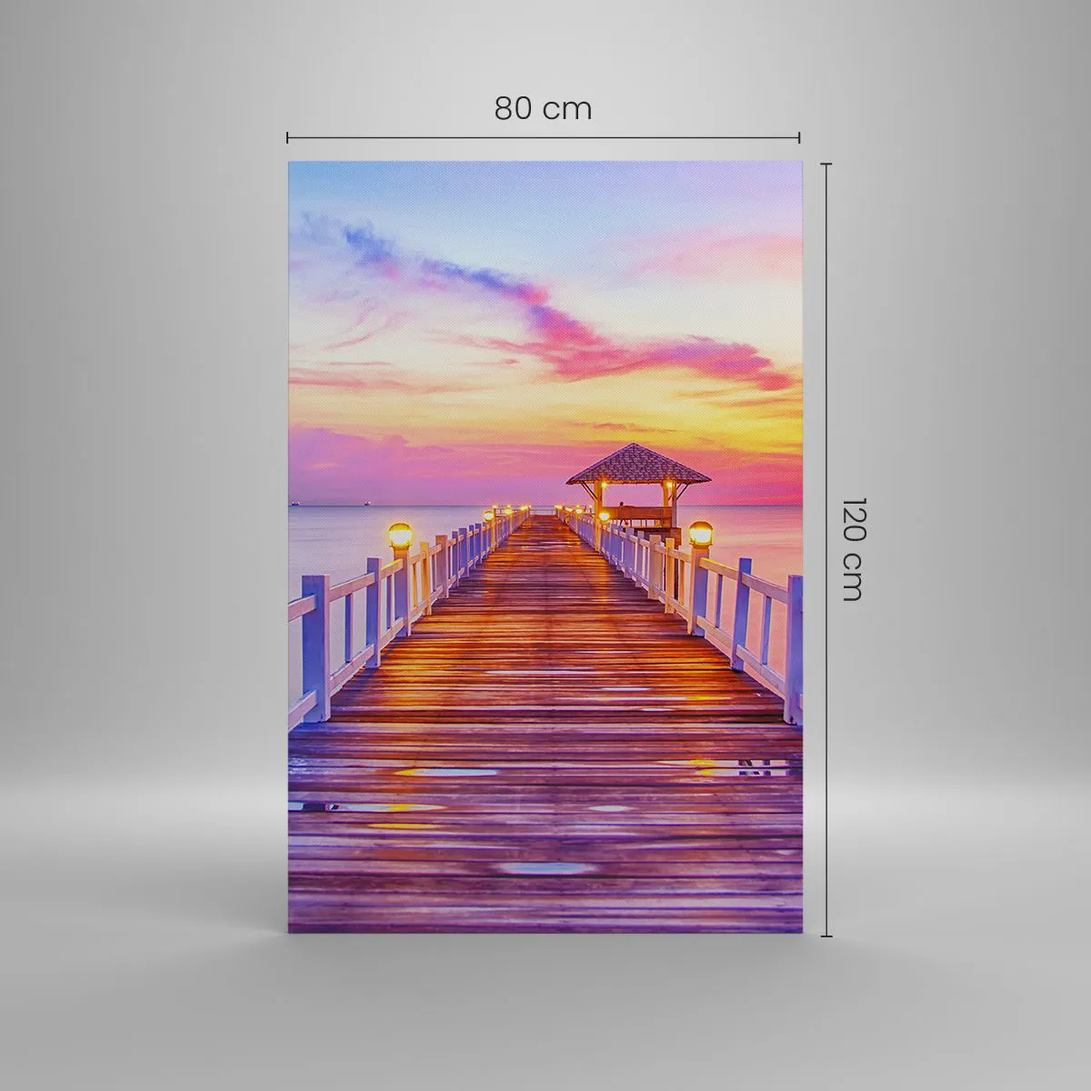 Canvas picture - Lilac and Gold Silence of an Evening - 80x120 cm