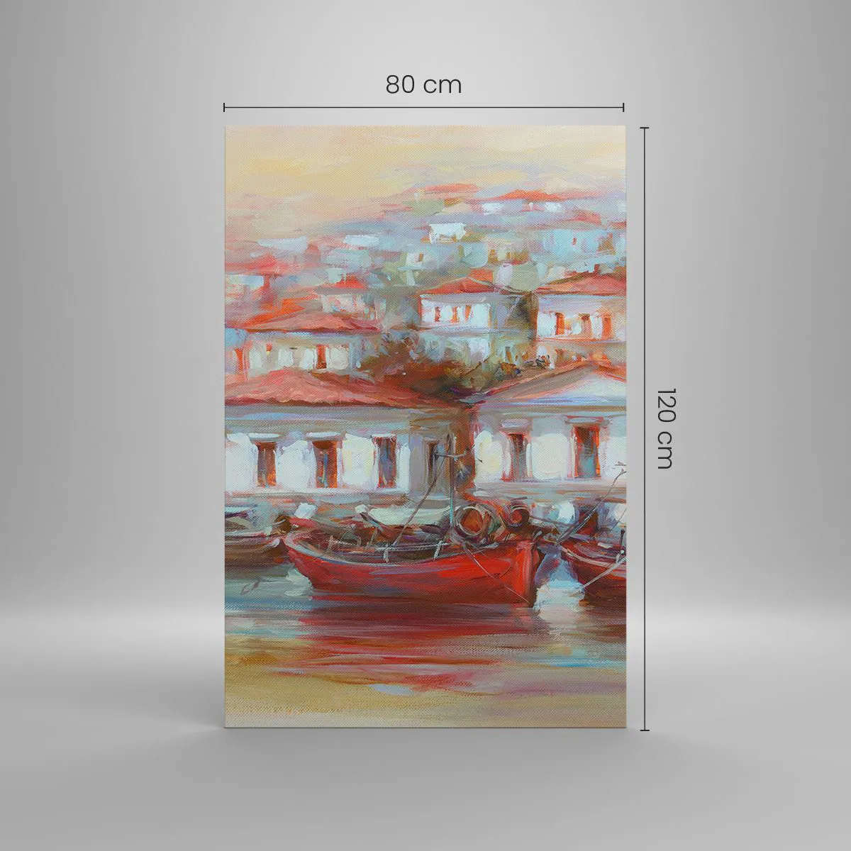 Obraz na plátně - Šťastné městečko - 80x120 cm