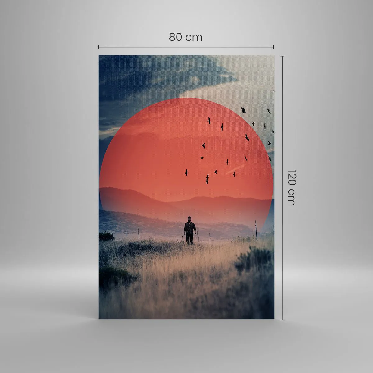 Lærredstryk - Billede på lærred - I sine elementer - 80x120 cm