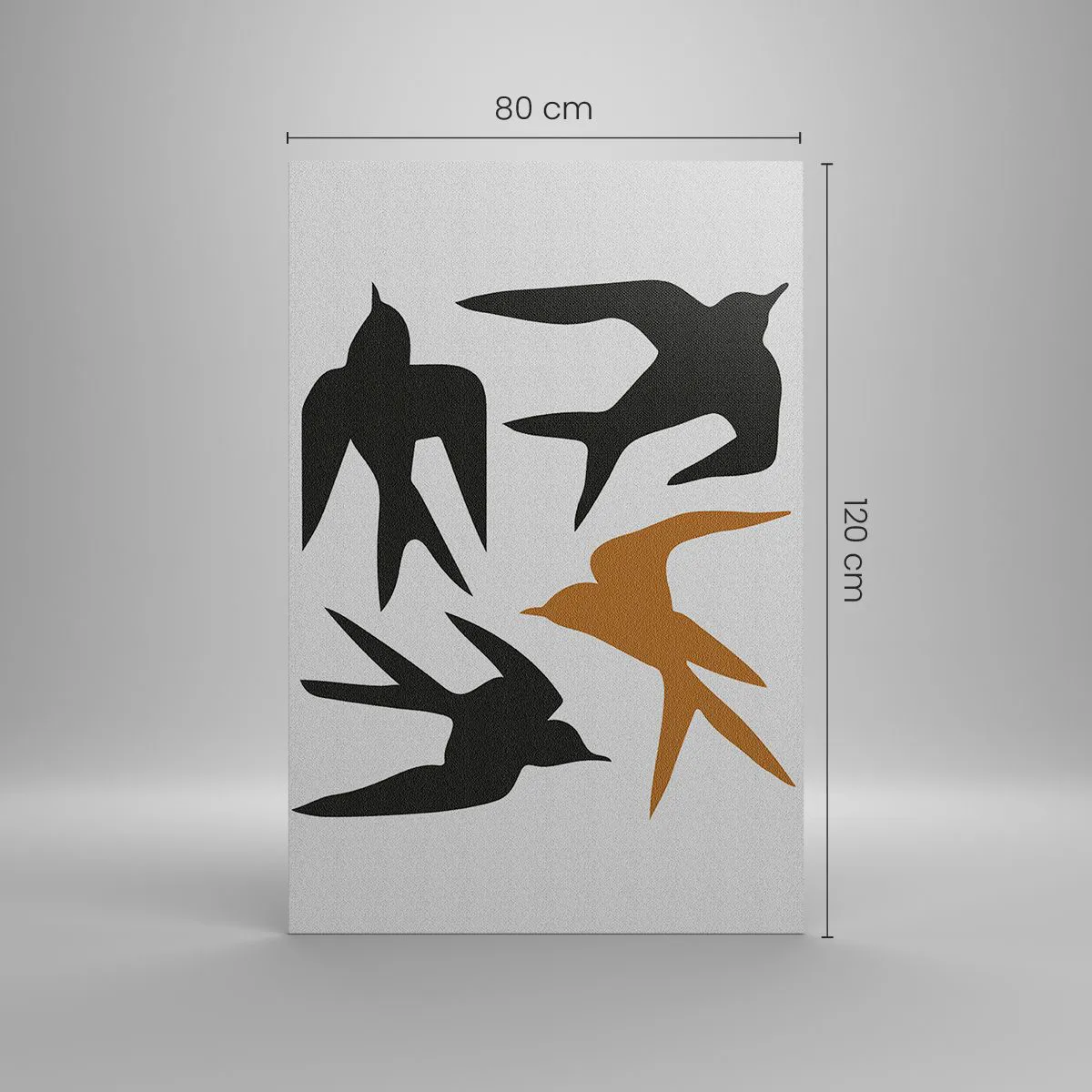 Canvastavla - Bild på duk - Svalornas lek - 80x120 cm